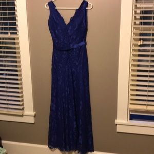 Full Length Blue Lace Gown